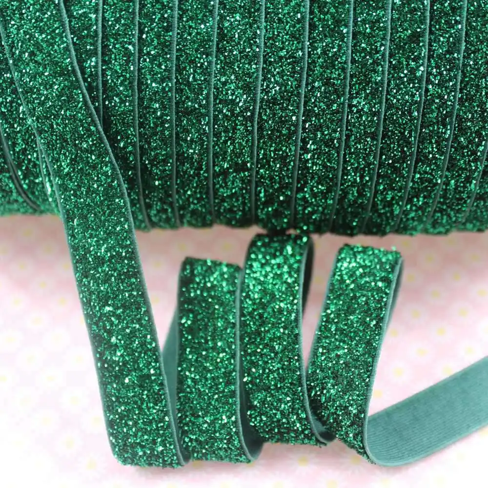

5/8" frosted glitter elastic B-19 for accessaries, 150yards/roll