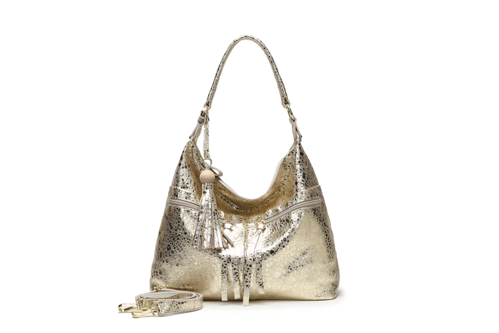 Arliwwi multi bolsos com zíper genuíno camurça