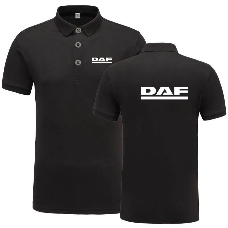 

New Summer Short-sleeve Polo Homme High Quality Cotton Fashion DAF logo Print Polo Shirt Casual Business Camisa Polo