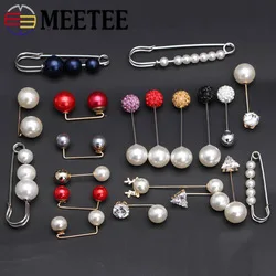 Meetee, 20 шт., Женская жемчужная маленькая брошь для кардигана, декольте, пряжка, пальто, куртка, пуговицы, ювелирное изделие, ZK5135