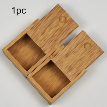 

Decorative Bedroom Case Dustproof Home Pulling Lid Organizer Practical Bamboo Storage Box Office Desktop Natural Living Room
