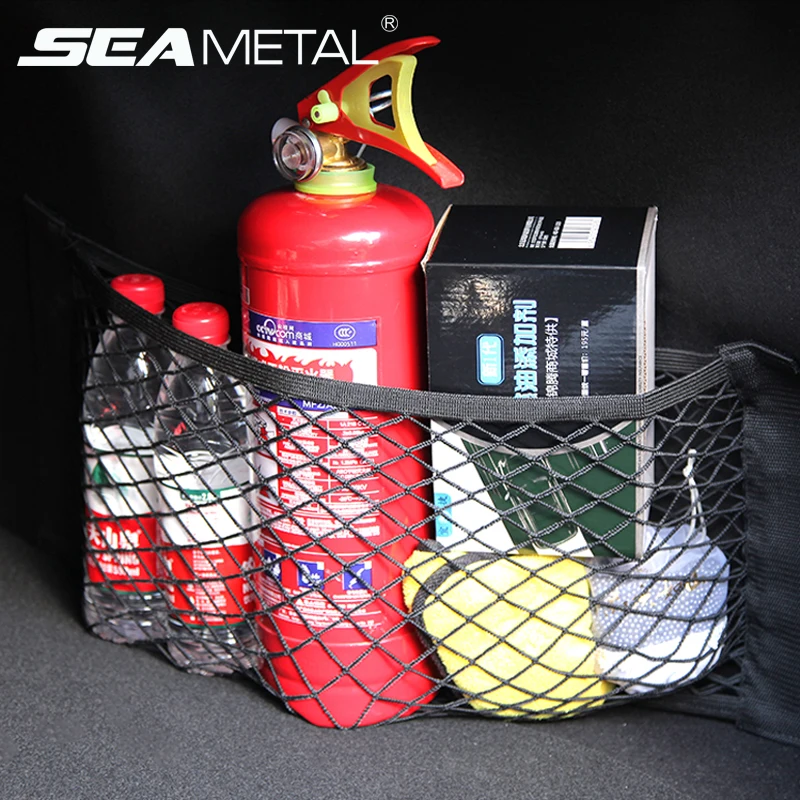 

Car Trunk Mesh Net Organizer Network Auto Rear Trunk Seat Back Storage Nets Car Styling Universal Pocket Bag Net Accessories