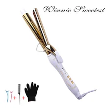 Профессиональные золотые бигуди для волос, электрические щипцы для завивки 19 22 25 28 32 мм