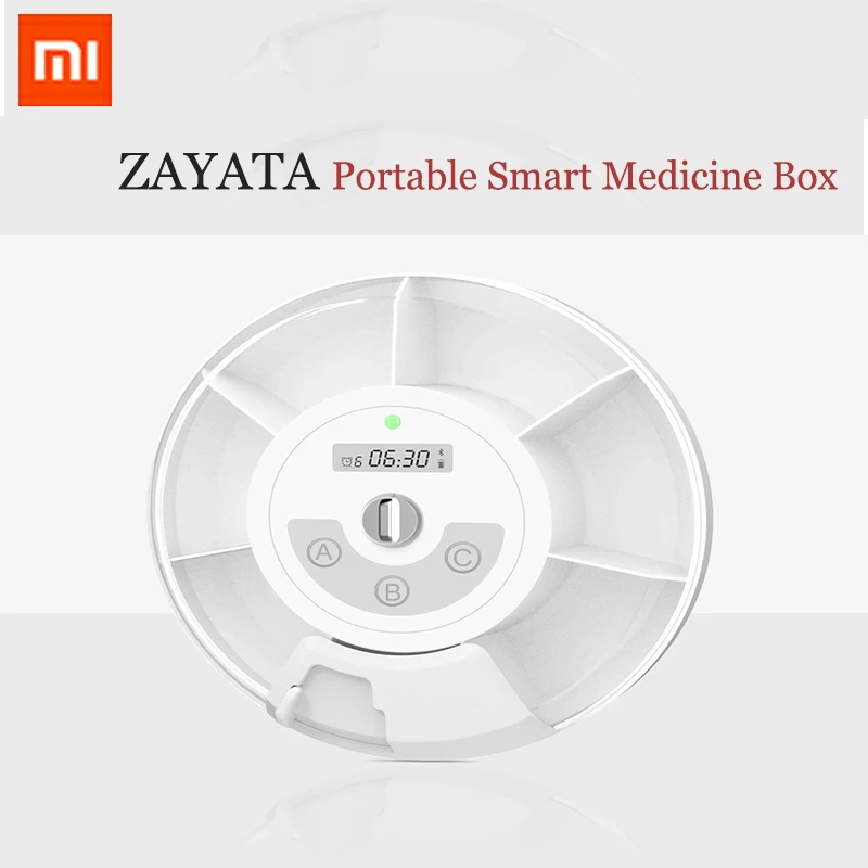 

Xiaomi Portable Smart Medicine Box Medicine Division Partition Design Dustproof Moisture Proof For Phone App Timing Remind
