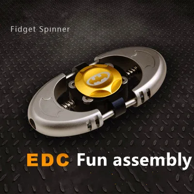 Batman Version Fidget Spinner Metal EDC Toys Tri Hand Spinner For Autism And ADHD 606 Mixed
