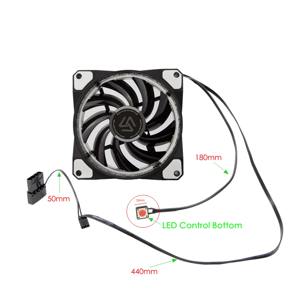 Günstig ALSEYE RGB Fan 120mm 12 v PC Lüfter Kühler LED Einstellbare Anynet Control