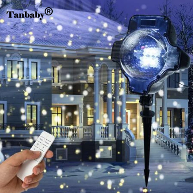 

Outdoor laser projection lamp Waterproof remote control fairy light Stage Lighting Effect for Christmas Lawn snow party garden