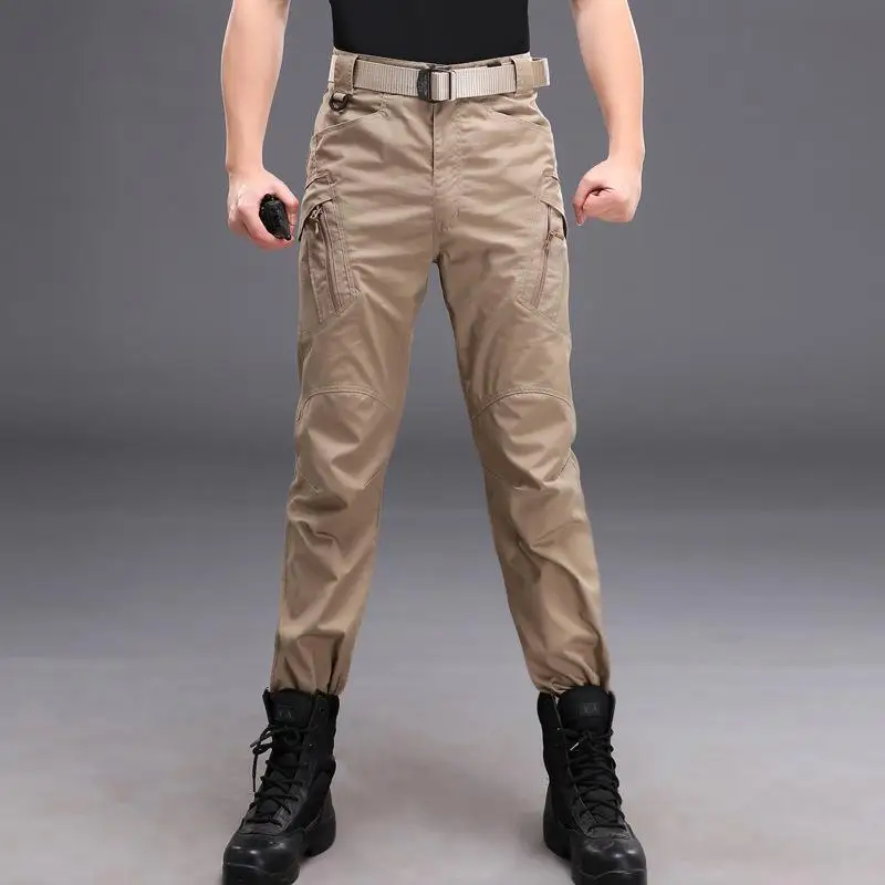 

US Army X9 Tactical Pants Military Training Hiking Camping Green Long Trousers Multi-pockets Zipper Outdoor Cargo Pants