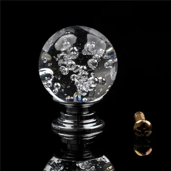 20mm Knobs Handle Crystal Ball Glass Knob Cabinet Bubble Alloy Cupboard Pulls Drawer Handles Kitchen Furniture Handle Hardware