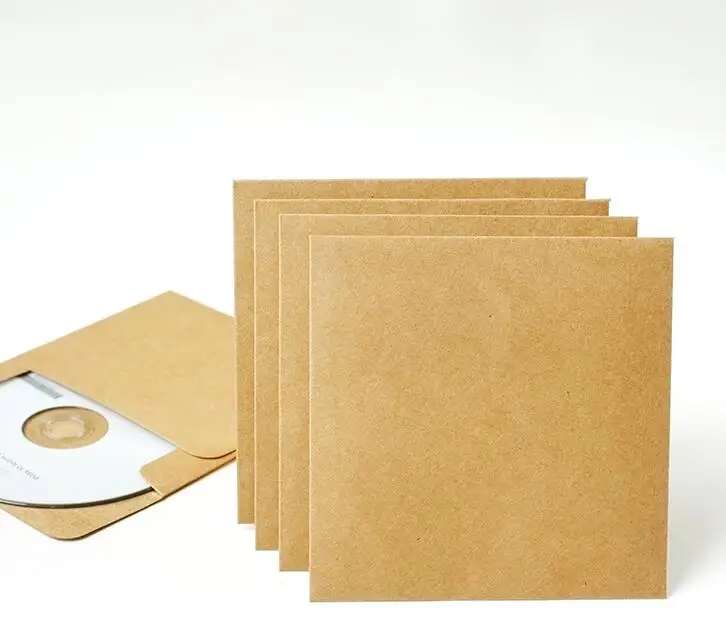 (10pcs/lot) 250gsm Kraft CD Paper case,Blank Kraft Envelopes, Natural