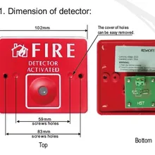 10 шт. Система пожарной сигнализации MD111 дистанционный светодиодный один 8 мм светодиодный обеспечить локальную 360 градусов визуальная сигнализация индикация пожарный детектор активированный