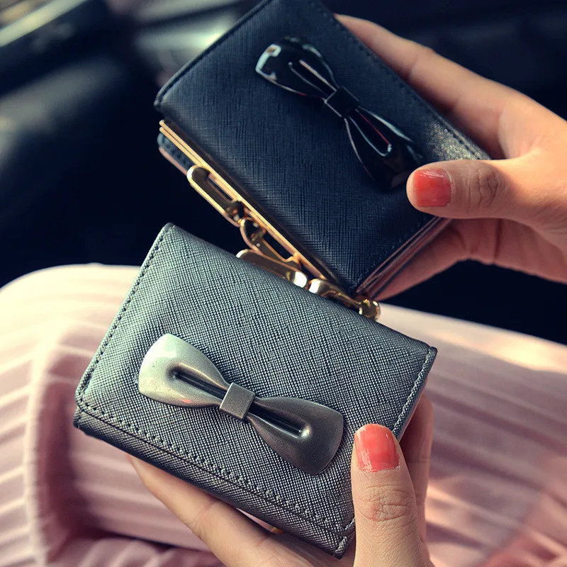 

Fashion Korean Bow Girls Coin Purse Women Bow Mini Wallet Kawaii Mini Coin Bag Cards Holder Cute Ladies Clutch Handbag
