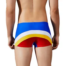 Мужская одежда для плавания Maillot De Bain, купальные костюмы с радугой для мальчиков, шорты-боксеры, плавки, мужской Эластичный купальный костюм, шорты для серфинга размера плюс M-2XL