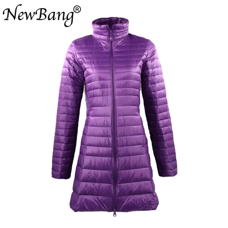 NewBang Plus 6XL 7XL женский ультра легкий пуховик с сумкой для переноски Осенний