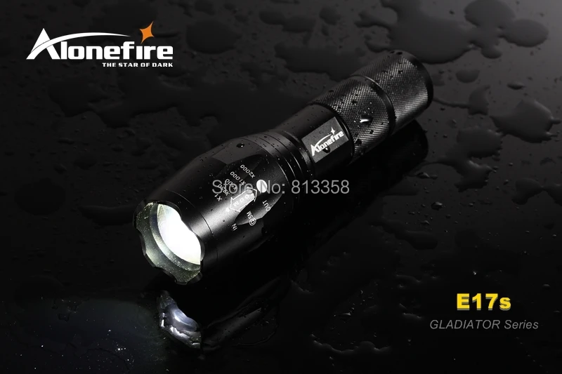 Alonefire E17S CREE XM-L2 3800lm CREE светодиодный фонарик Масштабируемые светодиодный фонарик лампа для 3xaaa или 1x18650 батареи -Бесплатная доставка