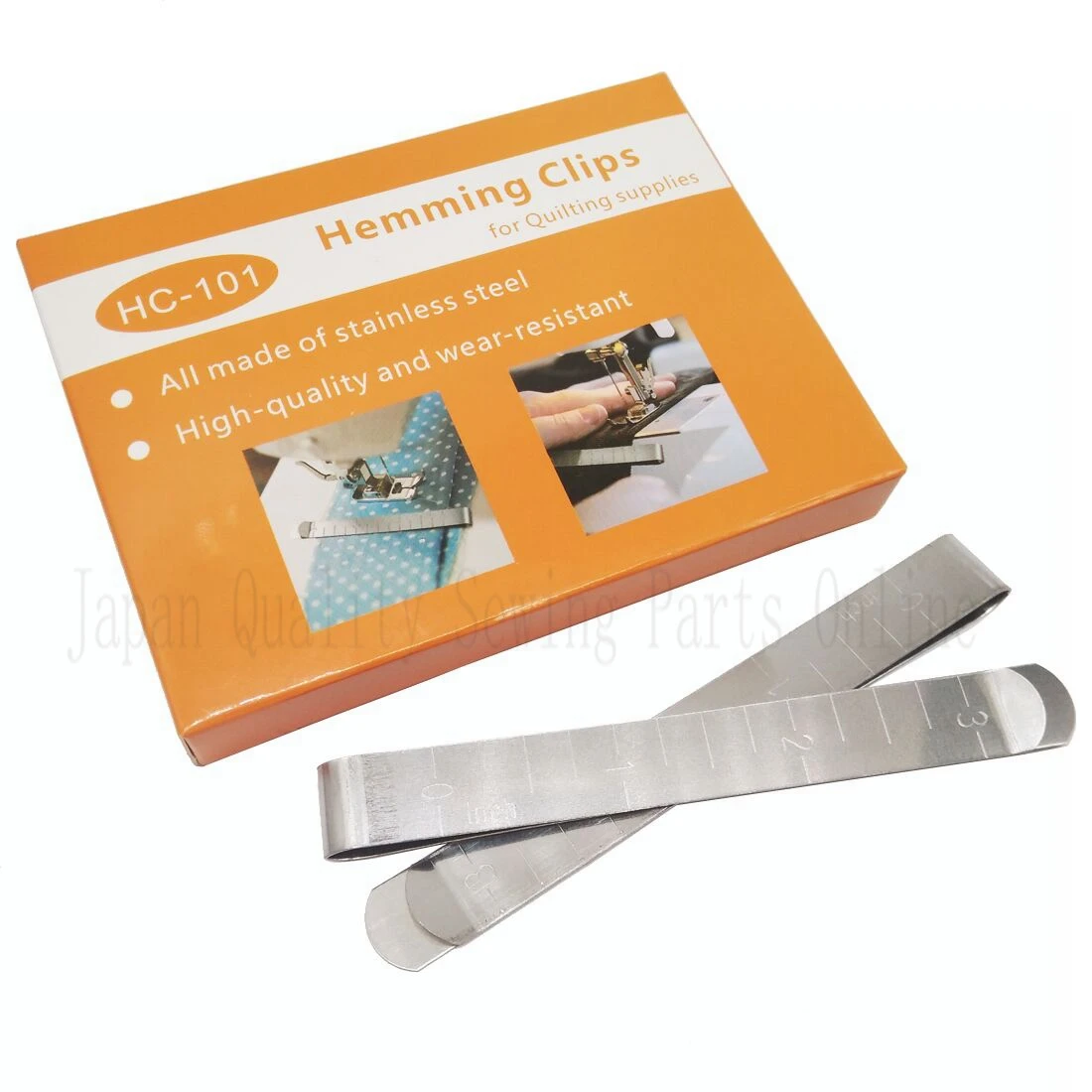

Quilting Clips Box of 20 Stainless Steel Hemming Clips 3 Inches Measurement Ruler Sewing Clips for Pinning #HC-101