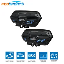 2 шт Fodsports мотоциклетные шлем с наушниками, с внутренней телефонной связью M1-S 8 Riders 2000 м группа обсуждение Moto Bluetooth Гарнитуры Шлем
