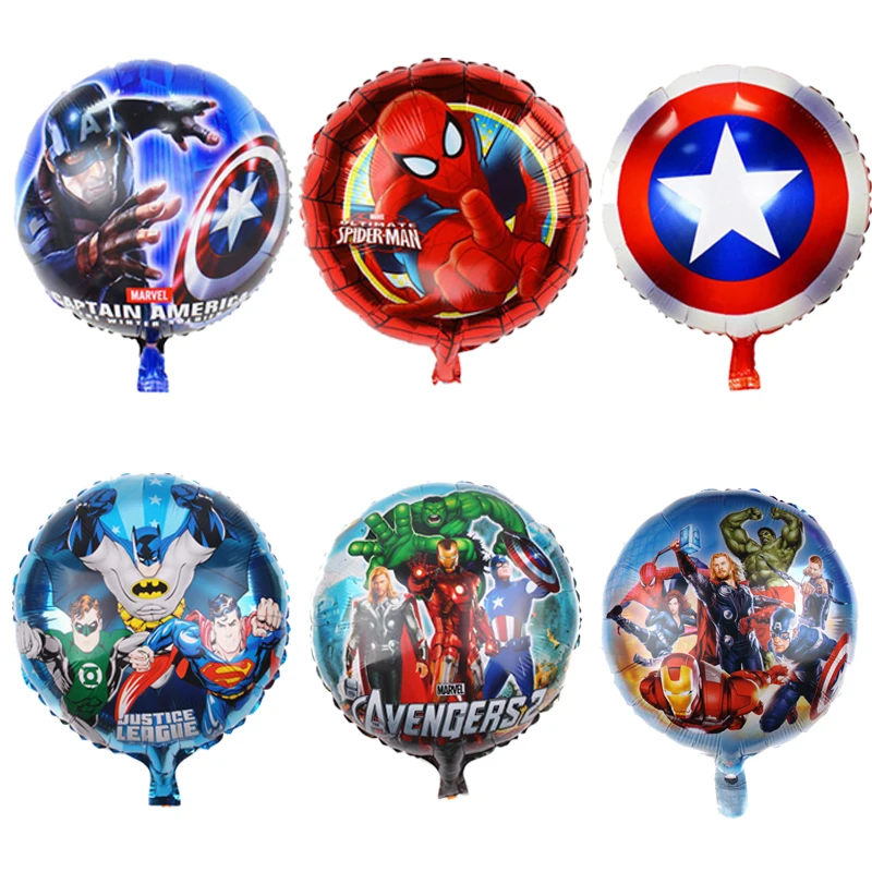 

Marvel Super Heroes Avengers Captain America Thor Iron Man Spiderman Hulk Foil Balloons Figure Toys Birthday Party Decorations