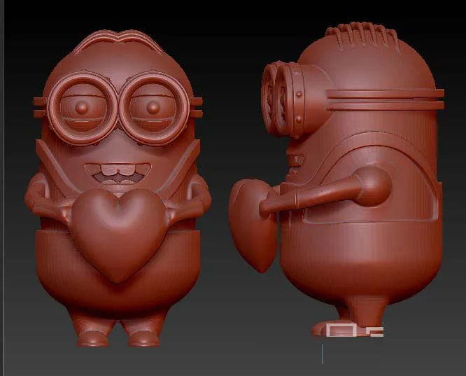 3D модель STL CNC рельефная скульптура с компьютерной резьбой Миньоны Гадкий я