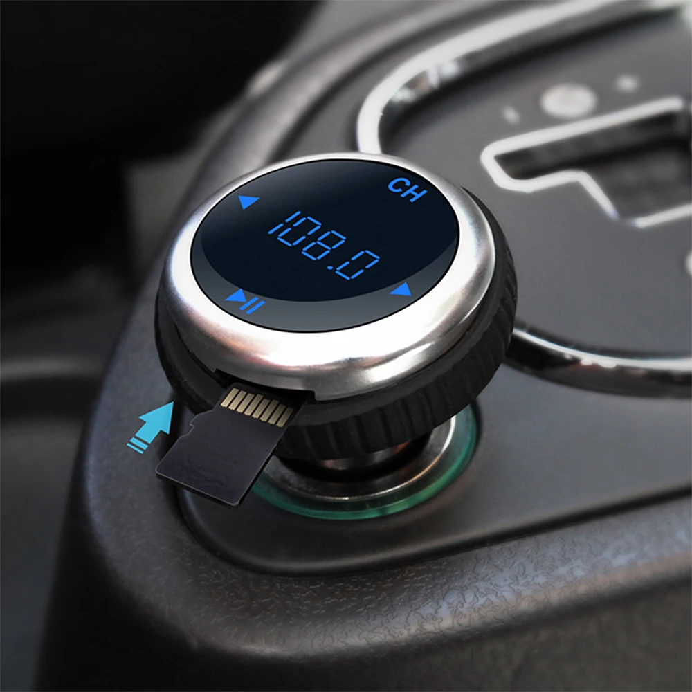 

Car Bluetooth FM Transmitter FM Modulator Bluetooth Handsfree Car Kit Voltage Monitor SD Card Dual USB Car Charger MP3 Player