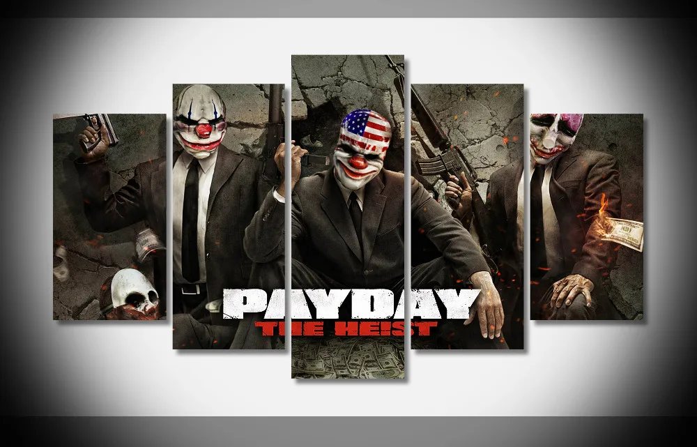 

7476 payday the heist Poster Framed Gallery wrap art print home wall decor wall picture Already to hang digital print wholesale