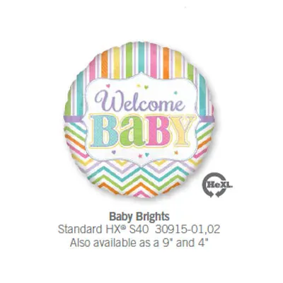 5pcs 18 inch Anagram Welcome Baby Brights Round Foil Balloons Shower Party Decoration Air Balon Balloon Globos Kid's Toy. | Дом и сад