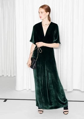 Fluwelen Maxi Jurk Vrouw Elegante 2017 Plus Size Groene Half Mouw V-hals Vloerlengte Winter Herfst Vintage Lange Jurken Womens Fluwelen Maxi Jurk Vrouw Elegante 2017 Plus Size Groene Half Mouw V-hals Vloerlengte Winter Herfst Vintage Lange Jurken Womens