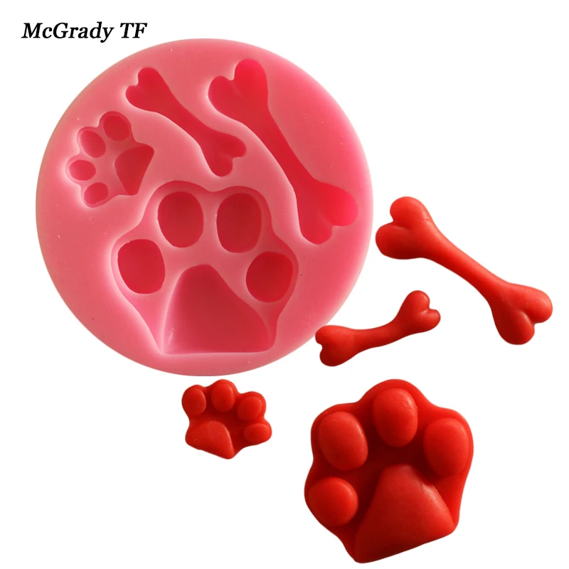 Facemile-Gift-Mold-Silicone-Chocolate-Fondant-Mold-Gift-Decoration-DIY-Dog-Paw-Bone-Shape-Baking-Mould (3)