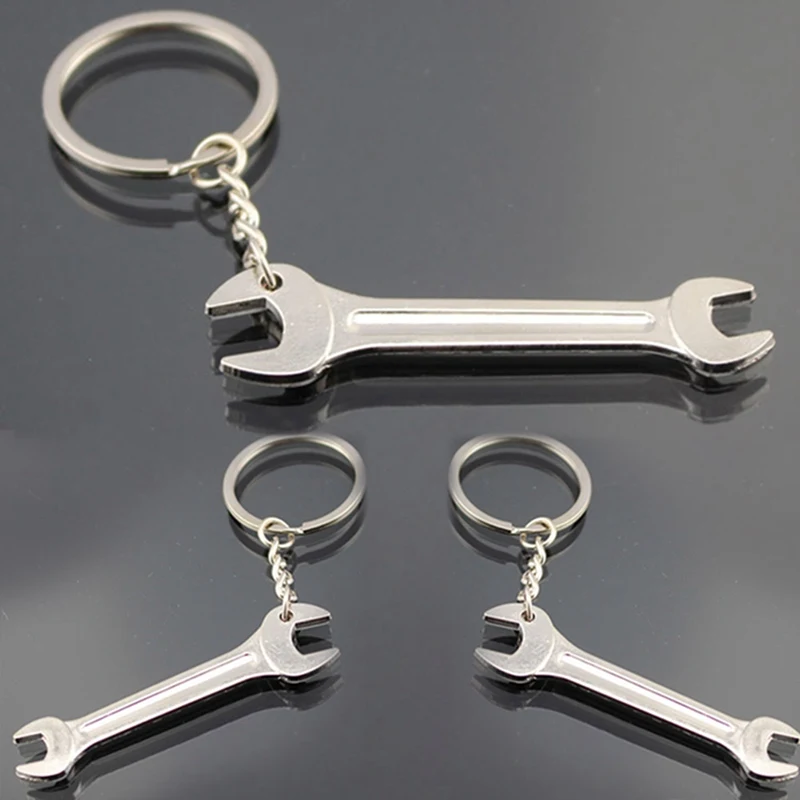 

Car Wrench Keychain Key Holder Keyring Simulation Keyfob Tools Stainless Steel Spanner Key chain Lovely Gift Auto Accessories
