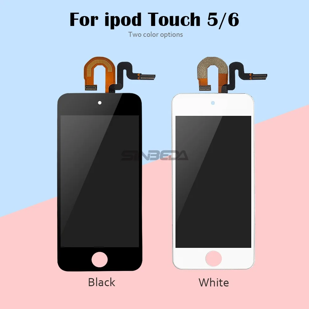Продажа Sinbeda для iPod Touch 5 5th ЖК дисплей + сенсорный экран панель дигитайзер сборка для iPod touch 6 6th ЖК экран для iPod 5 экран