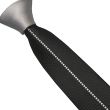 Мужские галстуки для костюма LAMMULIN с серебряным узлом контрастный черный с серебряным квадратным полосатым галстуком микроволокнистый жаккард обтягивающий галстук 6 см