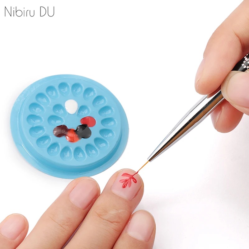 20/50pcs False Nails Tips Display Gel Board Disposable Plastic Blue