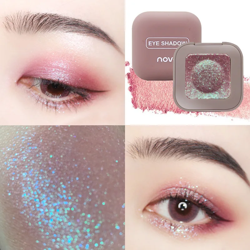 Hot Fashion Makeup Eyeshadow 10 Colors Single High Light Eye Shadow Mashed Potato Texture Glitter Eye Cosmetic Makeup Tool TSLM1