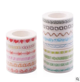 

15PCS/LOT heart narrow decorative paper tape masking tape washi tape