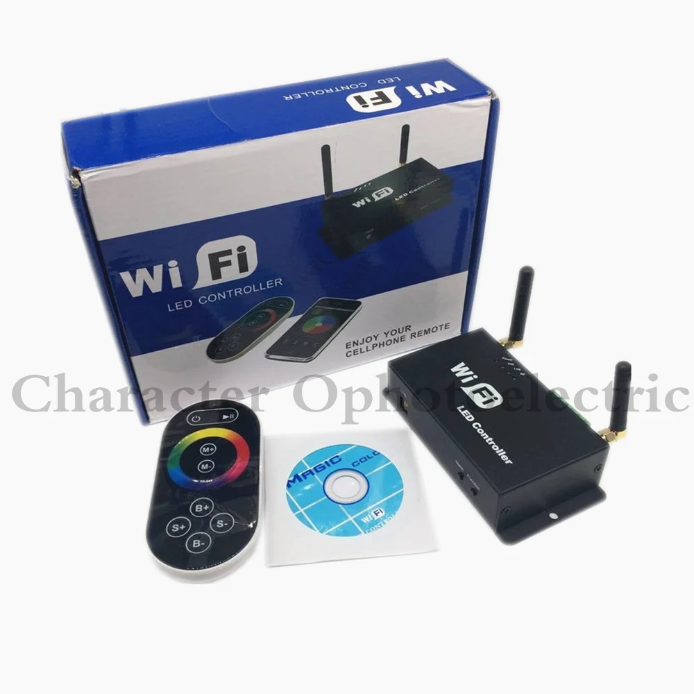 LED RGB Controler DC5v~24v WiFi 100 Wireless touch Android IOS Smartphone Remote 12v wifi RF rgb led controller irrigation bluetooth wifi gateway flower watering controller timing watering artifact automatic smartphone remote timer