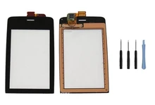 Noir Façade En Verre Pour Nokia Asha 308 309 310 Écran Tactile Digitizer Capteur Mobile Téléphone Tactile Panneau + outils