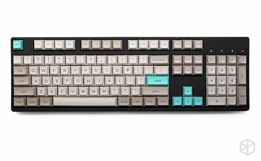 Dsa Style Keycap Set PBT пластиковый ретро бежевый для механической клавиатуры серый cyan gh60