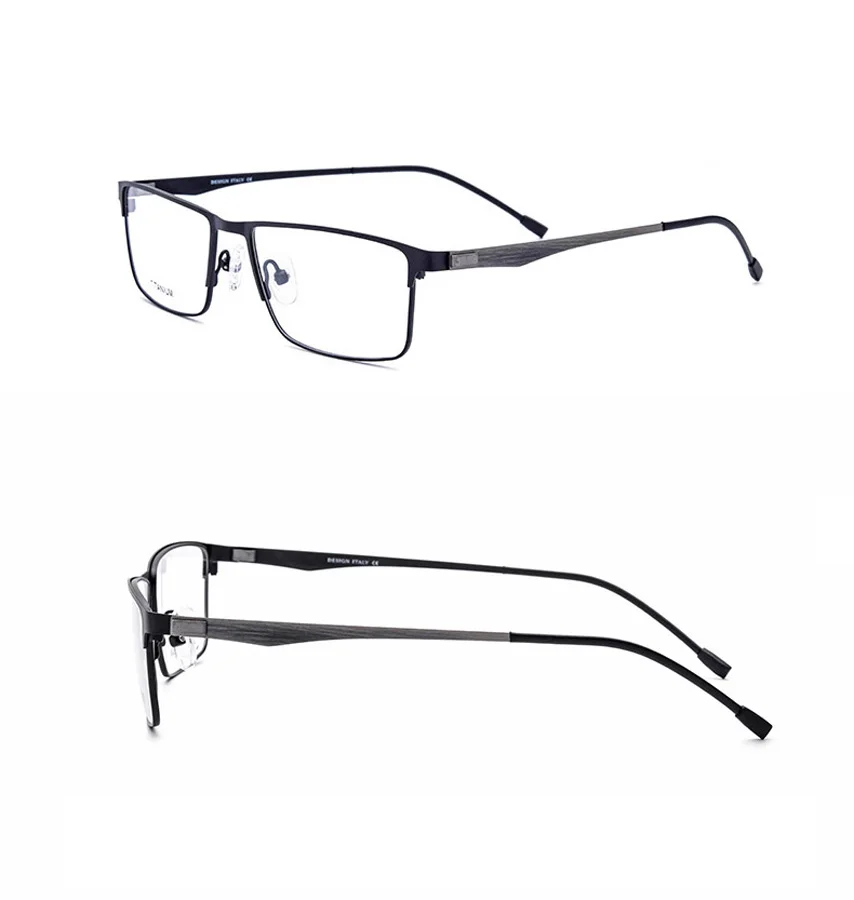 

Glexal Alloy Prescription Glasses Men Ultralight Square Myopia Prescription Eyeglasses Metal Optical Frame Screwless Eyewear