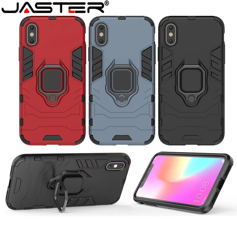 

Luxury Shockproof Case For iPhone 7 8 Plus 6 6S 5 5S Armor Cover Stand Finger Ring Holder Phone Cases For iPhone X XS MAX XR