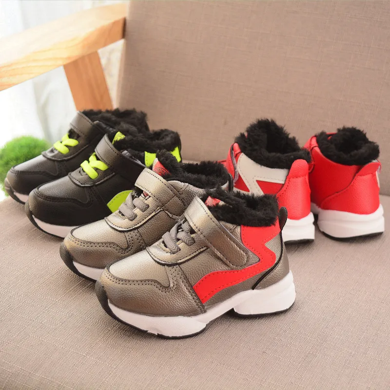 AFDSWG new autumn and winter plus velvet warm plush women casual sneakers kids shoes boys sneakers children kids snow shoes