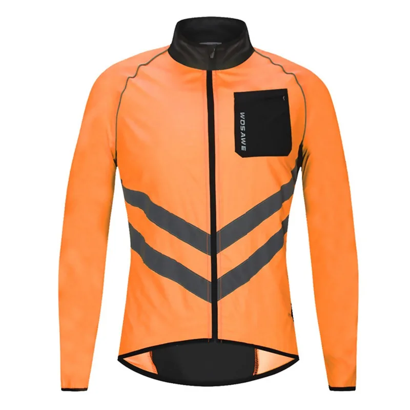 WOSAWE высокая видимость мужские ветровки водонепроницаемые легкие защитные велосипедные куртки дождевик одежда для горного велосипеда