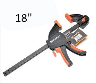 

18" 450mm Quick Ratchet Release Speed Squeeze Level vertical Wood Working Bar Clamp Clip Kit