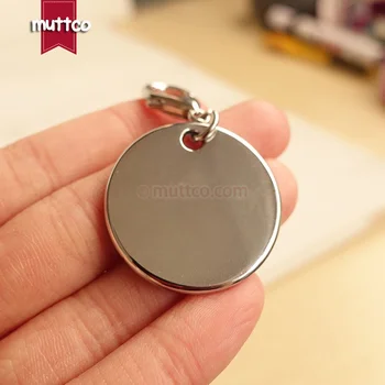 

10pcs/lot wholesale high quality metal dog id tag round tag can crave name tag zinc alloy dog id tag for pet DIT-012