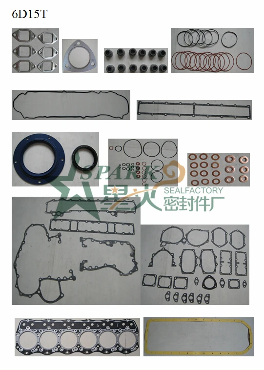 gzxhuo For MITSUBISHI 6D15 6D15T engine full gasket set/ kit (complete set/kit Overhauling set/kit) | Автомобили и мотоциклы