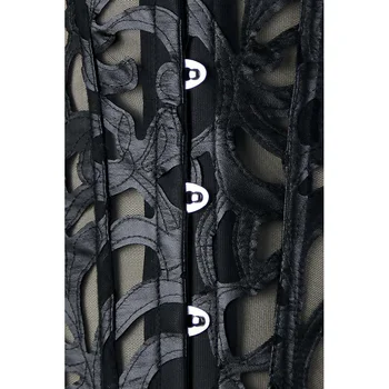 Lace Corset Sexy Bustier Mesh Corselet Summer Underwear Clothing Black White Lingerie G-string Slimming Party Outfits S-2XL 5