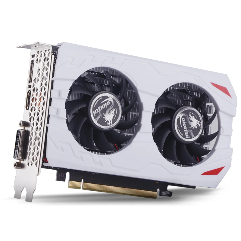 Красочные GeForce GTX1050Ti 4 ГБ GDDR5 Графика карты 1209 1392 мГц PCI E X16 (3 0) DVI + HDMI DP видео 4GD5