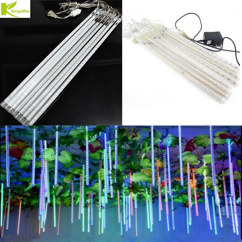 

Kingoffer Multi-color 20/30/50cm Meteor Shower Rain Tubes LED Xmas Wedding Garden Connectable Waterproof String Light Outdoor