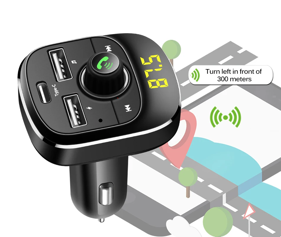 FM трансмиттер Bluetooth автомобильный комплект mp3 плеер автомобильное зарядное
