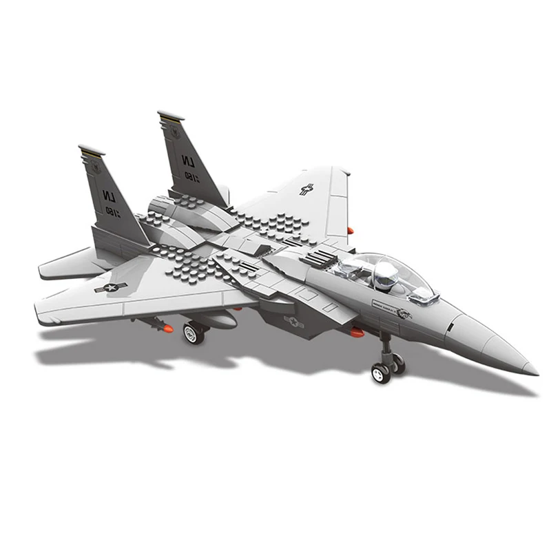 

Enlighten Building Blocks F-15 Eagle Fighter DIY Blocks Aircraft Airplane Military Series Model Toys Educational Gift