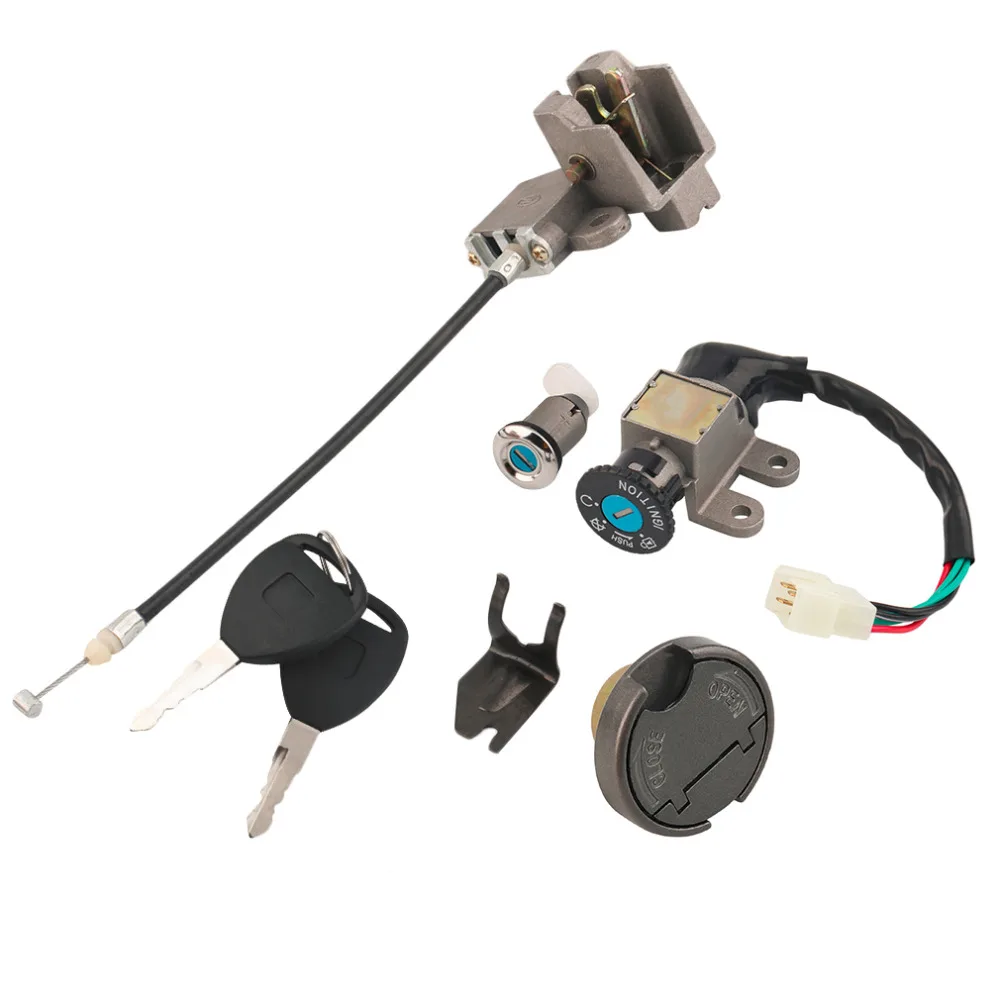sourcing map Bobina de Encendido Set W Cap Moto Scooter Negro Set de Cables para GY6 125